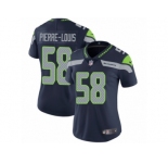 Women's Nike Seattle Seahawks #58 Kevin Pierre-Louis Vapor Untouchable Limited Steel Blue Team Color NFL Jersey