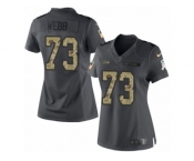 Women's Nike Seattle Seahawks #73 J'Marcus Webb Limited Black 2016 Salute to Service NFL Jersey