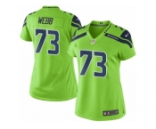 Women's Nike Seattle Seahawks #73 J'Marcus Webb Limited Green Rush NFL Jersey