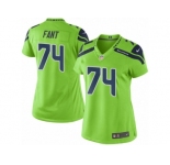 Women's Nike Seattle Seahawks #74 George Fant Limited Green Rush NFL Jersey