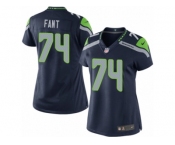 Women's Nike Seattle Seahawks #74 George Fant Limited Steel Blue Team Color NFL Jersey