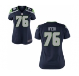 Women's Nike Seattle Seahawks #76 Germain Ifedi Blue Team Color NFL Jersey