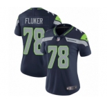 Women's Nike Seattle Seahawks #78 D.J. Fluker Navy Blue Team Color Vapor Untouchable Elite Player NFL Jersey