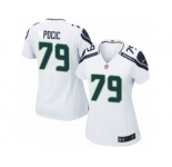 Women's Nike Seattle Seahawks #79 Ethan Pocic Game White NFL Jersey