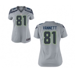 Women's Nike Seattle Seahawks #81 Nick Vannett Grey Alternate NFL Jersey