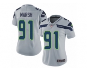 Women's Nike Seattle Seahawks #91 Cassius Marsh Vapor Untouchable Limited Grey Alternate NFL Jersey