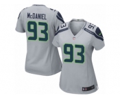 Women's Nike Seattle Seahawks #93 Tony McDaniel Limited Grey Alternate NFL Jersey