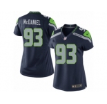 Women's Nike Seattle Seahawks #93 Tony McDaniel Limited Steel Blue Team Color NFL Jersey