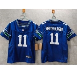 Women's Seattle Seahawks #11 Jaxon Smith-Njigba Royal 2024 F.U.S.E Throwback Vapor Limited Stitched Football Jersey