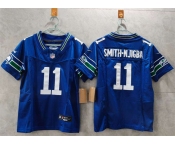 Women's Seattle Seahawks #11 Jaxon Smith-Njigba Royal 2024 F.U.S.E Throwback Vapor Limited Stitched Football Jersey