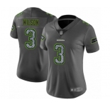 Women's Seattle Seahawks #3 Russell Wilson Limited Gray Static Fashion Football Jersey