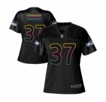 Women's Seattle Seahawks #37 Quandre Diggs Game Black Fashion Football Jersey