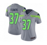 Women's Seattle Seahawks #37 Tre Flowers Limited Silver Inverted Legend Football Jersey