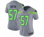 Women's Seattle Seahawks #57 Cody Barton Limited Silver Inverted Legend Football Jersey
