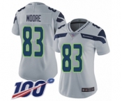 Women's Seattle Seahawks #83 David Moore Grey Alternate Vapor Untouchable Limited Player 100th Season Football Jersey
