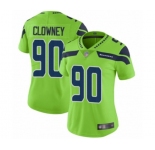 Women's Seattle Seahawks #90 Jadeveon Clowney Limited Green Rush Vapor Untouchable Football Jersey