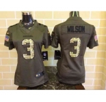 nike women nfl jerseys seattle seahawks #3 wilson army green[nike Limited Salute To Service]