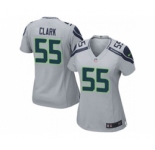 nike women nfl jerseys seattle seahawks #55 frank clark grey[nike]