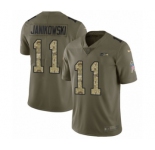 Youth Nike Seattle Seahawks #11 Sebastian Janikowski Limited Olive Camo 2017 Salute to Service NFL Jersey