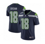 Youth Nike Seattle Seahawks #18 Jaron Brown Navy Blue Team Color Vapor Untouchable Limited Player NFL Jersey