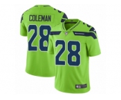 Youth Nike Seattle Seahawks #28 Justin Coleman Limited Green Rush Vapor Untouchable NFL Jersey