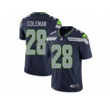 Youth Nike Seattle Seahawks #28 Justin Coleman Navy Blue Team Color Vapor Untouchable Limited Player NFL Jersey