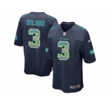 Youth Nike Seattle Seahawks #3 Russell Wilson Limited Navy Blue Strobe NFL Jersey