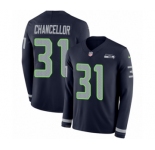 Youth Nike Seattle Seahawks #31 Kam Chancellor Limited Navy Blue Therma Long Sleeve NFL Jersey