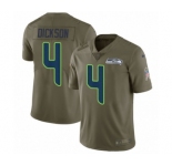 Youth Nike Seattle Seahawks #4 Michael Dickson Limited Olive 2017 Salute to Service NFL Jersey