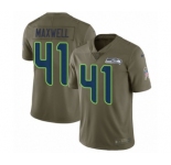 Youth Nike Seattle Seahawks #41 Byron Maxwell Limited Olive 2017 Salute to Service NFL Jersey