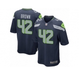 Youth Nike Seattle Seahawks #42 Arthur Brown Game Steel Blue Team Color NFL Jersey