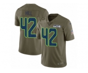 Youth Nike Seattle Seahawks #42 Delano Hill Limited Olive 2017 Salute to Service NFL Jersey