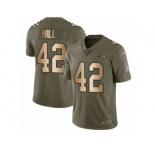 Youth Nike Seattle Seahawks #42 Delano Hill Limited Olive Gold 2017 Salute to Service NFL Jersey