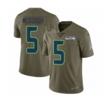 Youth Nike Seattle Seahawks #5 Alex McGough Limited Olive 2017 Salute to Service NFL Jersey