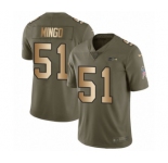 Youth Nike Seattle Seahawks #51 Barkevious Mingo Limited Olive Gold 2017 Salute to Service NFL Jersey