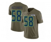 Youth Nike Seattle Seahawks #58 D.J. Alexander Limited Olive 2017 Salute to Service NFL Jersey