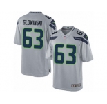 Youth Nike Seattle Seahawks #63 Mark Glowinski Limited Grey Alternate NFL Jersey