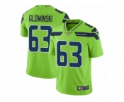 Youth Nike Seattle Seahawks #63 Mark Glowinski Vapor Untouchable Limited Green NFL Jersey