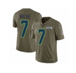 Youth Nike Seattle Seahawks #7 Blair Walsh Limited Olive 2017 Salute to Service NFL Jersey