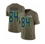 Youth Nike Seattle Seahawks #84 Ed Dickson Limited Olive 2017 Salute to Service NFL Jersey