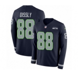 Youth Nike Seattle Seahawks #88 Will Dissly Limited Navy Blue Therma Long Sleeve NFL Jersey