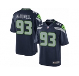 Youth Nike Seattle Seahawks #93 Malik McDowell Limited Steel Blue Team Color NFL Jersey