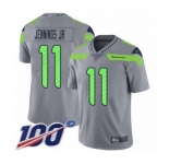 Youth Seattle Seahawks #11 Gary Jennings Jr. Limited Silver Inverted Legend 100th Season Football Jersey