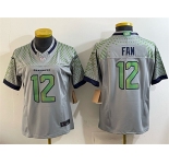 Youth Seattle Seahawks #12 Fan Grey 2025 F.U.S.E. “Rivalries” Vapor Untouchable Limited Stitched Football Jersey