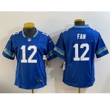 Youth Seattle Seahawks #12 Fan Royal 2024 F.U.S.E Throwback Vapor Limited Stitched Football Jersey