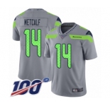 Youth Seattle Seahawks #14 D.K. Metcalf Limited Silver Inverted Legend 100th Season Football Jersey