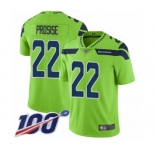 Youth Seattle Seahawks #22 C. J. Prosise Limited Green Rush Vapor Untouchable 100th Season Football Jersey