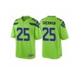 Youth Seattle Seahawks #25 Richard Sherman Green Color Rush Limited Jersey