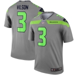 Youth Seattle Seahawks #3 Russell Wilson Limited Silver Inverted Legend Football