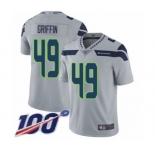 Youth Seattle Seahawks #49 Shaquem Griffin Grey Alternate Vapor Untouchable Limited Player 100th Season Football Jersey